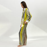 Art Stripes Silk Pants